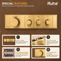 Aurora features: Front-serviceable cartridges, Twin Filter Guard, Low-lead brass body and solid brass controls, Flush-Fit Plate