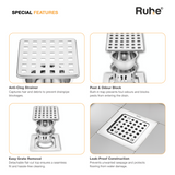 Fire Flat Cut Floor Drain with Cockroach Trap