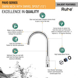 Pavo Deck Mount Kitchen Sink Tap with Small Swivel Spout