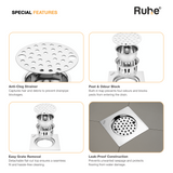 Air Flat Cut Floor Drain with Lock & Cockroach Trap