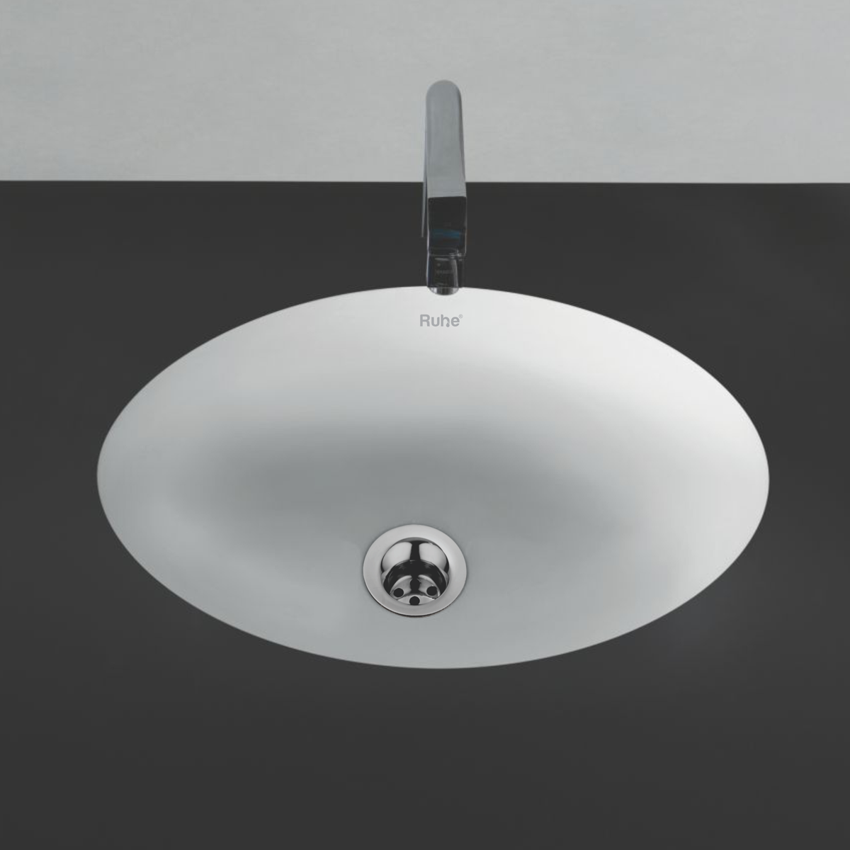 Simple Counter Wash Basin (White) - by Ruhe