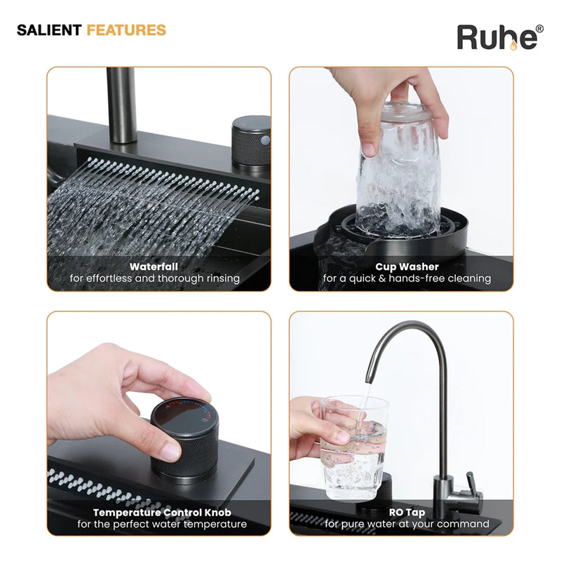 Nano Smart Kitchen Sink (30 x 18 x 9 Inches)