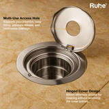 Round Full Moon Floor Drain with Cockroach Trap (5 Inches)