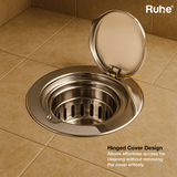 Round Full Moon Floor Drain with Cockroach Trap (5 Inches)