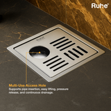 Ruby Square Flat Cut Floor Drain
