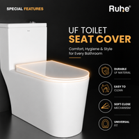 Fabia One-Piece Rimless Siphonic Western Commode with 200 mm S-Trap