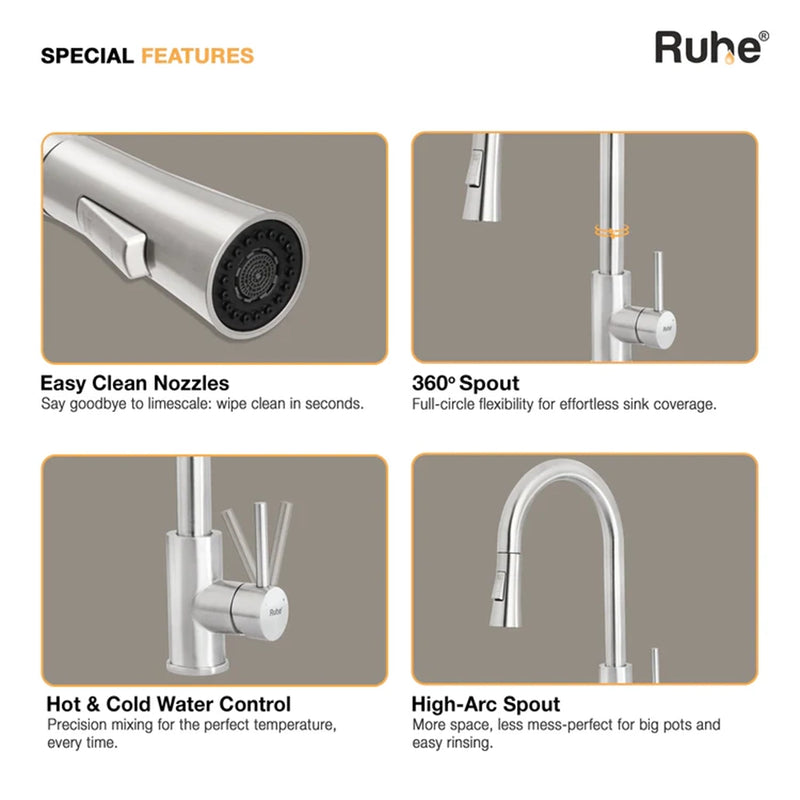 Kara Dual Flow Pull-out Kitchen Mixer Faucet