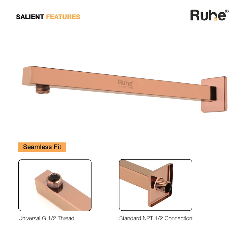 Square 304-Grade Shower Arm