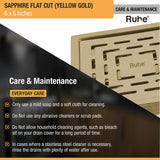 Sapphire Square Flat Cut Floor Drain