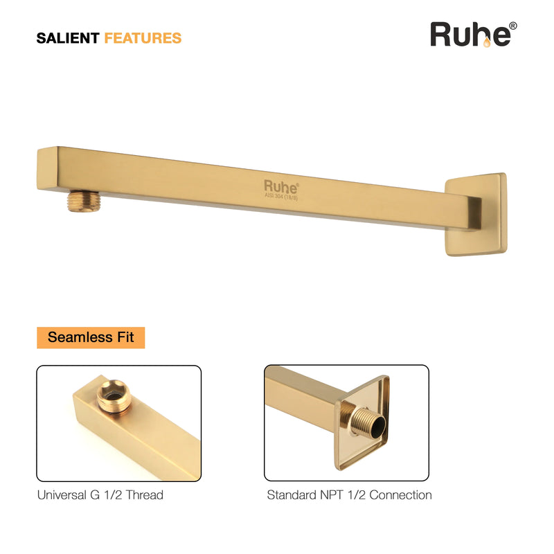 Square 304-Grade Shower Arm