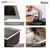 Piano 304-Grade Smart Kitchen Sink with Waterfall (30 x 18 x 9 Inches)