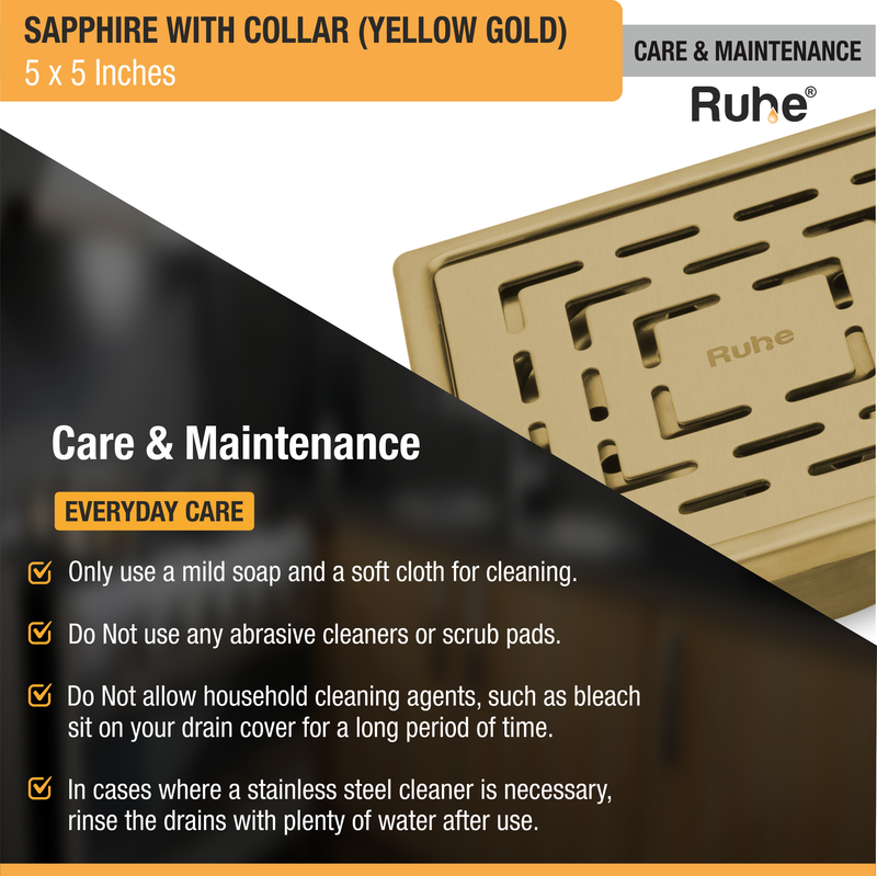 Sapphire Floor Drain With Collar