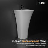 Belvoir Full Pedestal Wash Basin (Clutter free look)