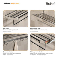Round Foldable Towel Rack (24 Inches)