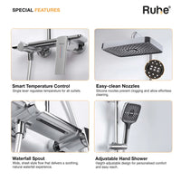 Rain 3-Function Brass Smart Shower Panel Set