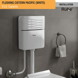 Pacific Flushing Cistern 8 Ltr (White) installation