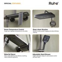 Rain 3-Function Brass Smart Shower Panel Set