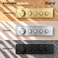 Aurora 4-Function finishes: Chrome, Matt Black and Yellow Gold