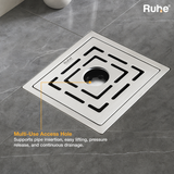 Sapphire Square Flat Cut Floor Drain