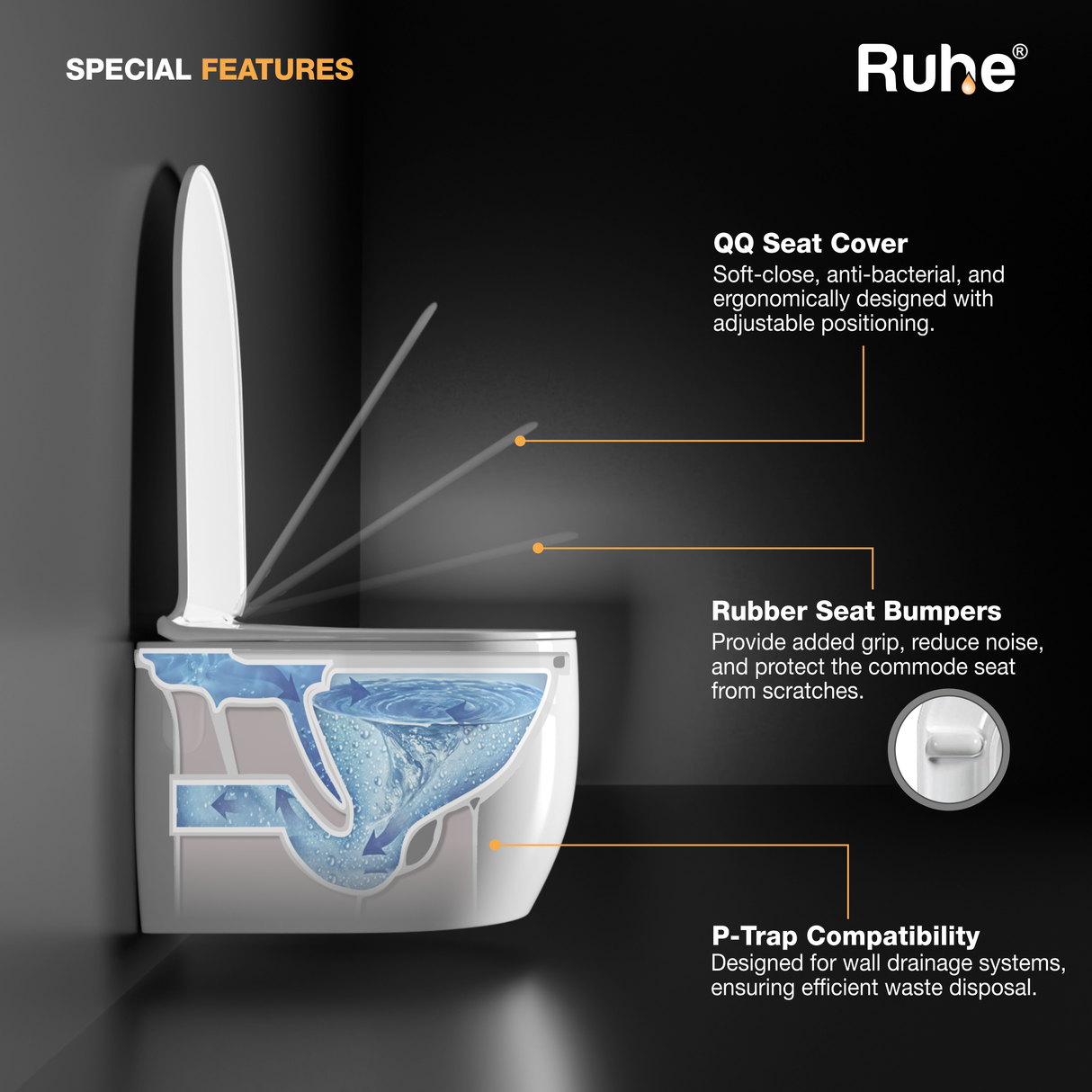 Summer Wall-Hung Western Commode