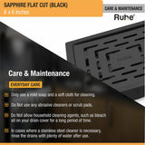 Sapphire Square Flat Cut Floor Drain