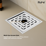 Sapphire Square Flat Cut Floor Drain