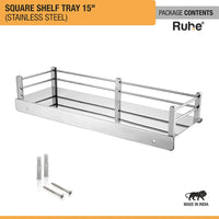Square Stainless Steel Shelf – Chrome