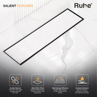 Tile-Insert 304-Grade Shower Drain Channel (4 Inches)