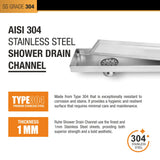 Tile-Insert Shower Drain Channel (5 Inches)