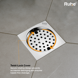 Air Flat Cut Floor Drain with Lock & Cockroach Trap