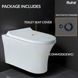 Tera Western Toilet / Commode (Wall-hung EWC) - by Ruhe