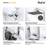 Ripple 4-Function Brass Smart Shower Panel Set