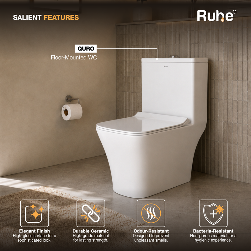 Quro One-Piece Western Commode