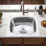 Oval Single Bowl (20 x 17 x 8 inches) Kitchen Sink - by Ruhe