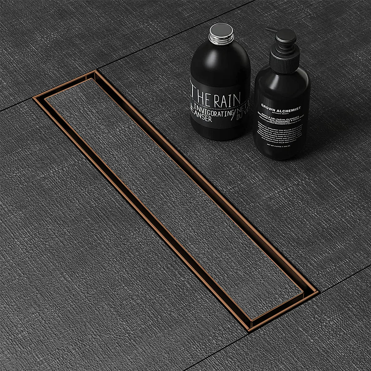 Marble-Insert Shower Drain Channel (3 Inches)