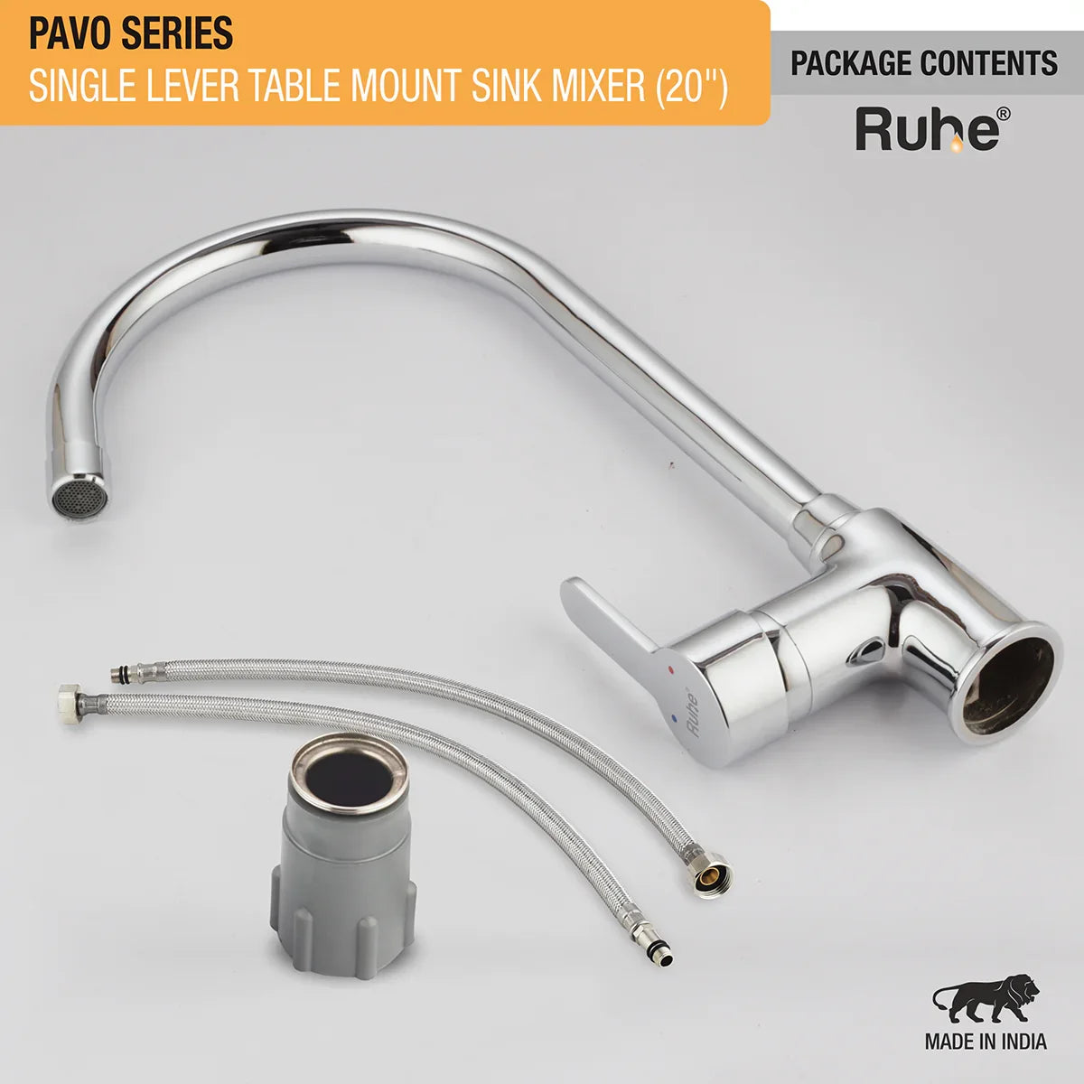 Pavo Single Lever Deck-mount Kitchen Sink Mixer Tap with Swivel Spout