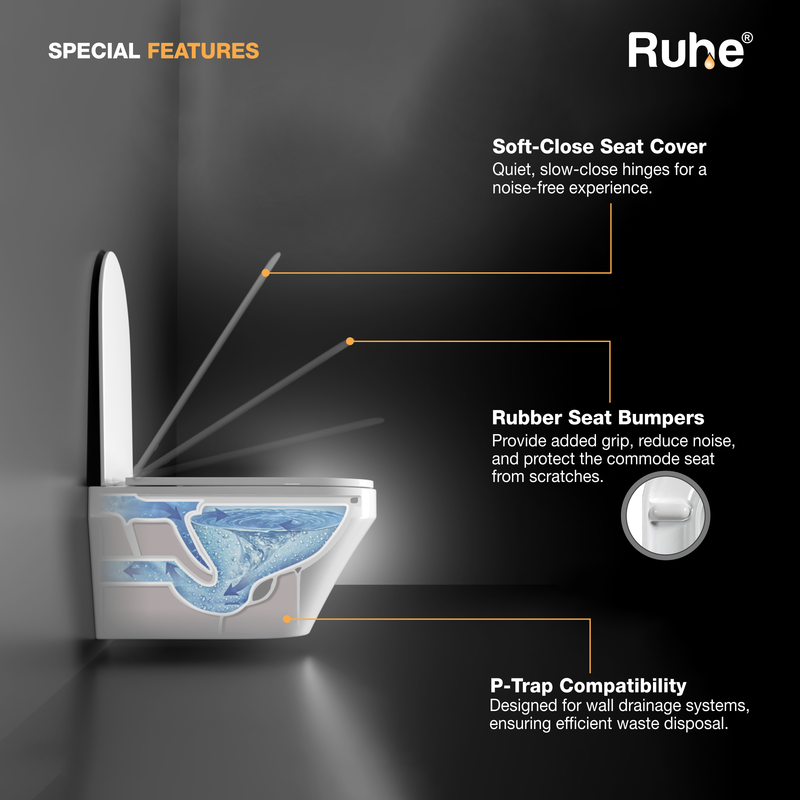 Raga Wall-Hung Western Commode