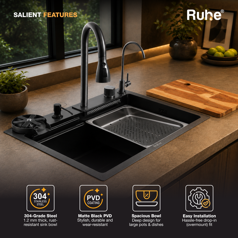 Nano Smart Kitchen Sink (24 x 18 x 9 Inches)