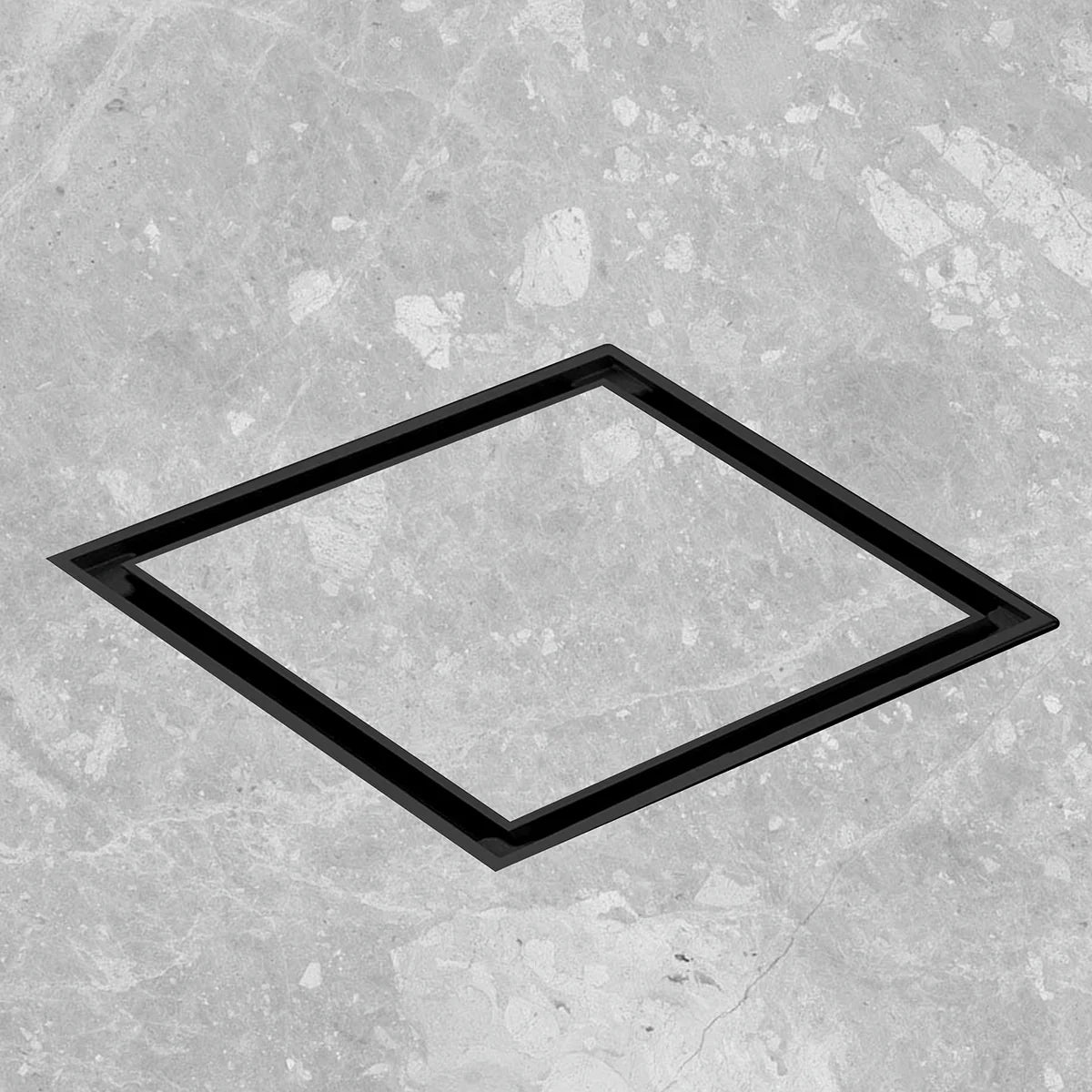 Marble-Insert Shower Drain Channel (5 x 5 Inches)