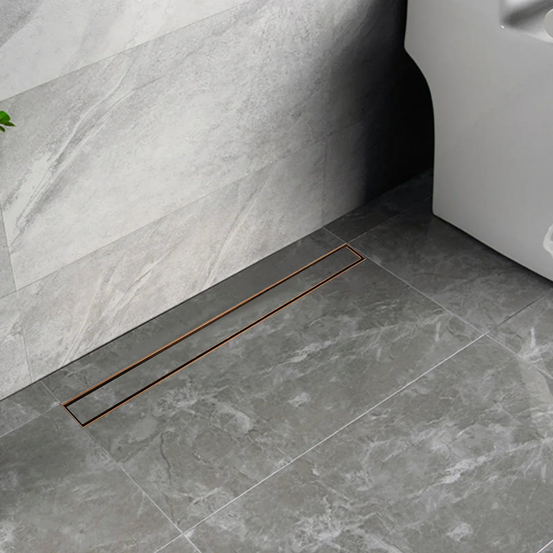 Tile Insert Shower Drain Channel (36 x 5 Inches) Antique Copper PVD Coated - by Ruhe