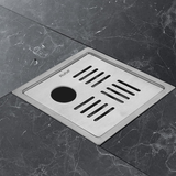 Ruby Square 304 Grade Floor Drain with Hole (6 x 6 Inches) - by Ruhe