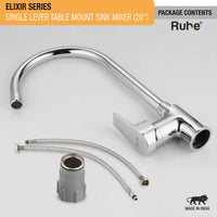 Elixir Brass Table-Mount Single Lever Kitchen Sink Mixer Tap with Swivel Spout