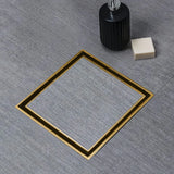 Marble-Insert Shower Drain Channel (6 x 6 Inches)