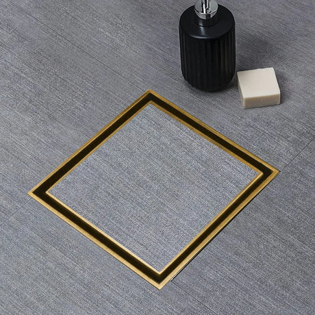 Marble-Insert Shower Drain Channel (6 x 6 Inches)