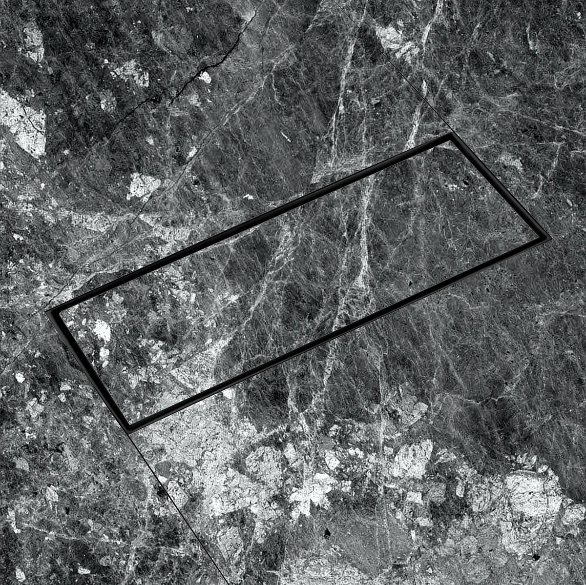 Marble-Insert Shower Drain Channel 5 inches