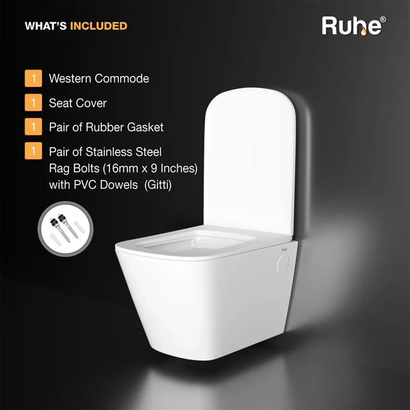 Arna Wall-Hung Western Commode
