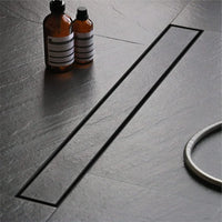 Tile Insert Shower Drain Channel (36 x 5 Inches) Black PVD Coated - by Ruhe