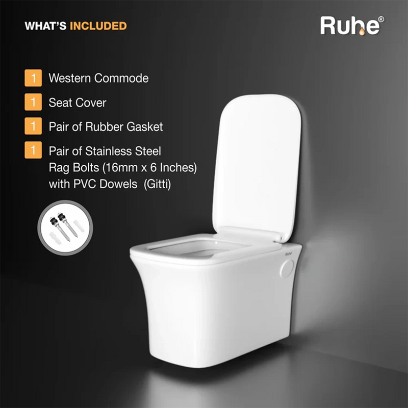 Crystal Wall-Hung Western Commode