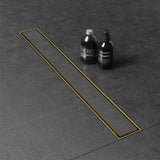 Marble-Insert Shower Drain Channel (4 Inches)