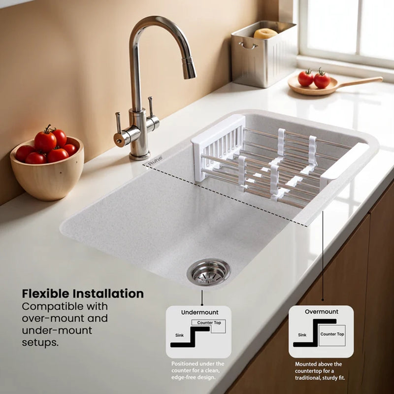 Quartz Single Bowl Kitchen Sink (31 x 19 x 9 Inches)